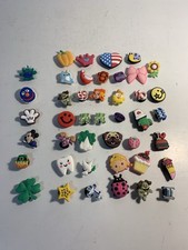 Croc Charms Jibbitz Mix Lot Of 43 Disney Sesame Street St Patrick's Dog Smile