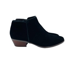 Crown Vintage Shoes Womens 6.5 M Black Leather Tabitha Boots Heeled Booties