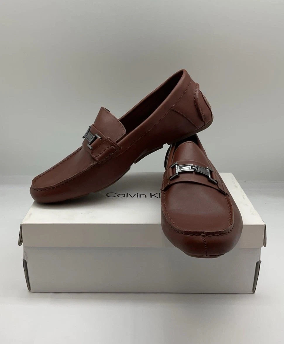 Calvin Klein Men\'s‎ Slip On Loafer Shoes Russet Brown Size 12 NWOB Dress Casual Calvin Klein Men main image 4