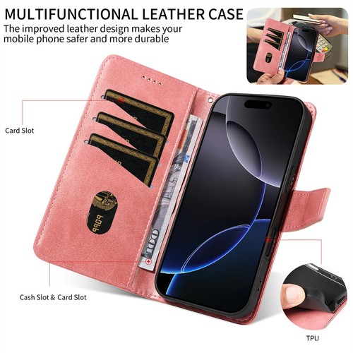 Luxury PU Leather Wallet Case Phone Case Cover for Samsung A16 A06 A15 A55 A54 - Picture 7 of 19