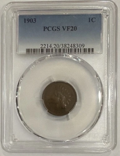 1903 Indian Head Cent Penny 1c PCGS VF20