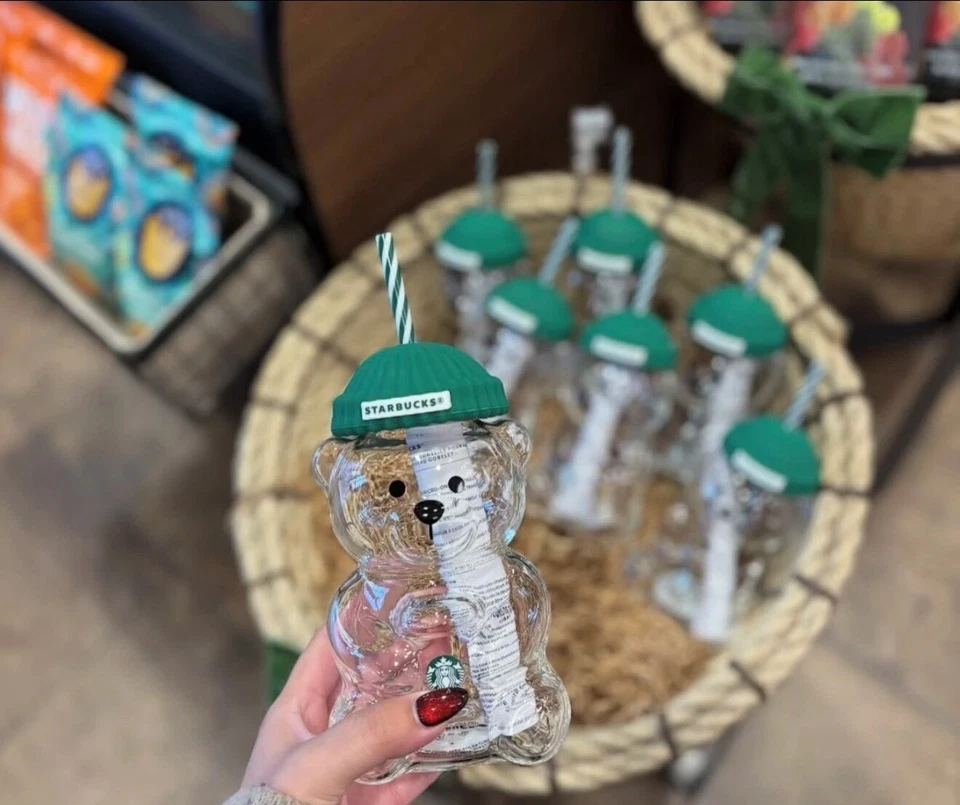 591 ml Starbucks Barista Bear Cup Limited Edition Glass Cup Xmas gift  2026 - Image 4 of 4