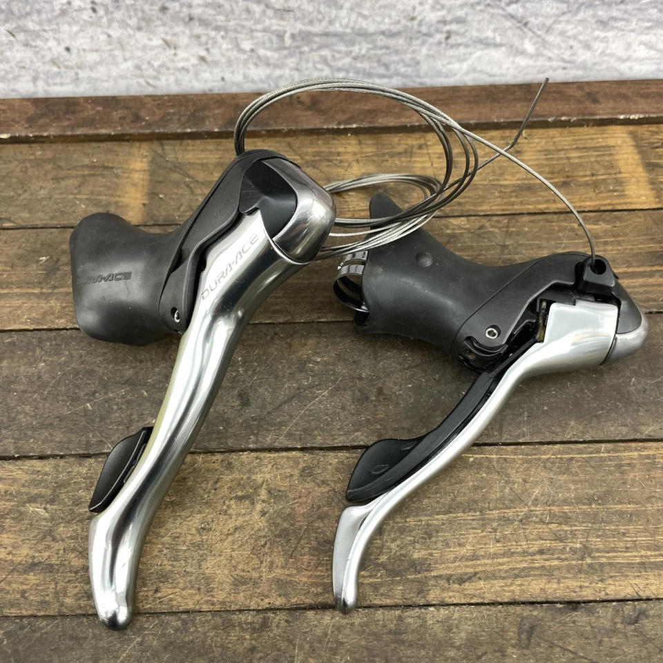 Palancas de freno de palanca de cambios Shimano Dura-Ace ST-7801 2x10 velocidades bicicleta de carretera par Japón Foto 3 de 4
