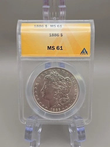 1881 $1 Morgan Silver Dollar ANACS MS 61