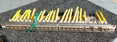 ### 19'' Patchpanel 24 Ports + 22x RJ-45 Jack Modul Dätwyler / BTR ###