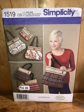 Simplicity Sewing Pattern 1519, Sweet Pea Totes, Bags, Uncut