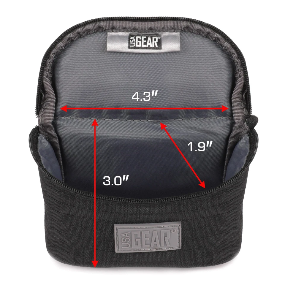 Estuche compacto para cámara digital con interior acolchado, lazo para cinturón y bolsillo adicional Foto 3 de 4