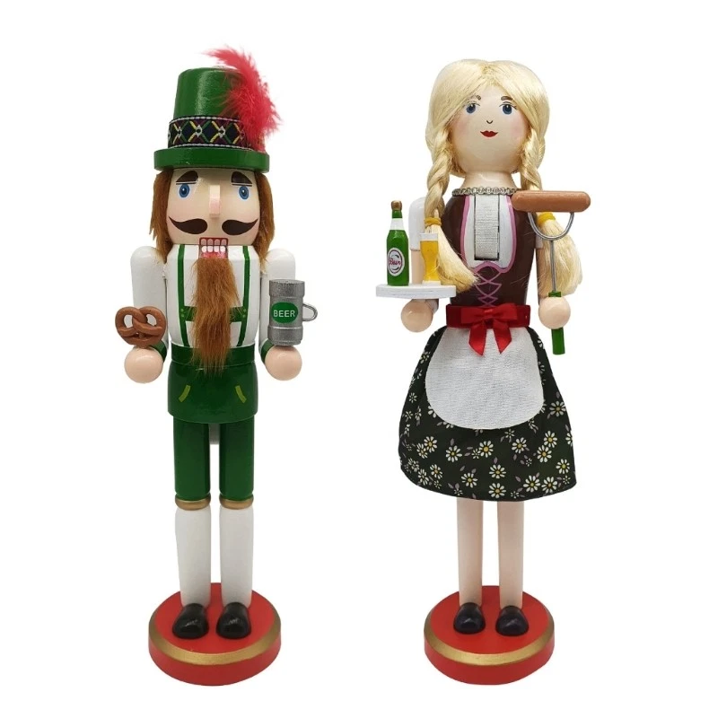Wooden Nutcrackers Figure German Bavarian Oktoberfest Nutcrackers for