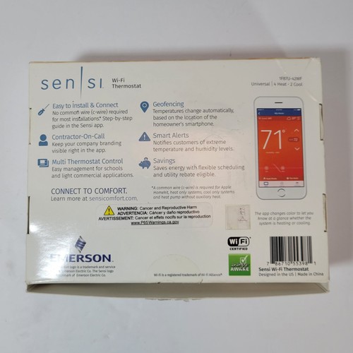 Emerson Sensi Wi-Fi Smart Thermostat For Smart Home Pro Version 1F87U-42WF - Picture 7 of 12