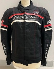 Schwarz/bunte Ultra dünne Motorrad Jacke - Größe: M - Marke: Fast Lane