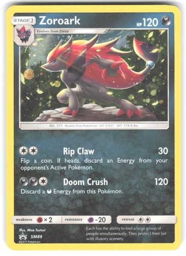 Zoroark - SM89 Holo Promo Sun & Moon Promo Pokemon Lightly Played