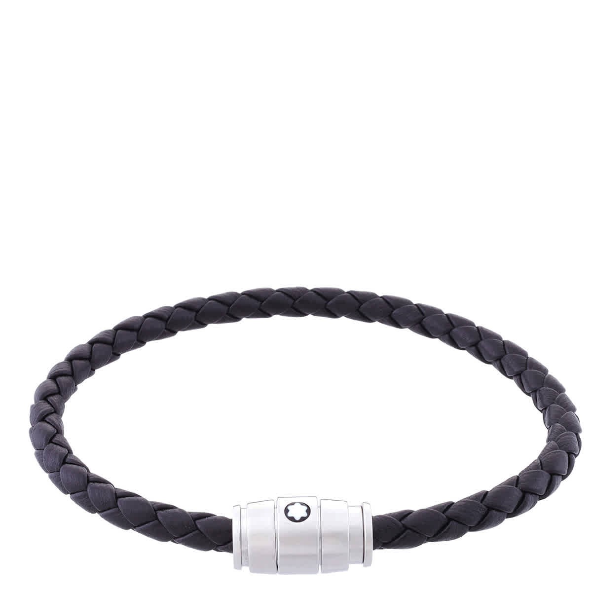Montblanc Black Woven Leather Bracelet | eBay