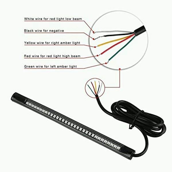 Eurowagens Motorrad LED Heckleuchten Streifen ZubehöR 32LED Hochleistung Ersatz-image