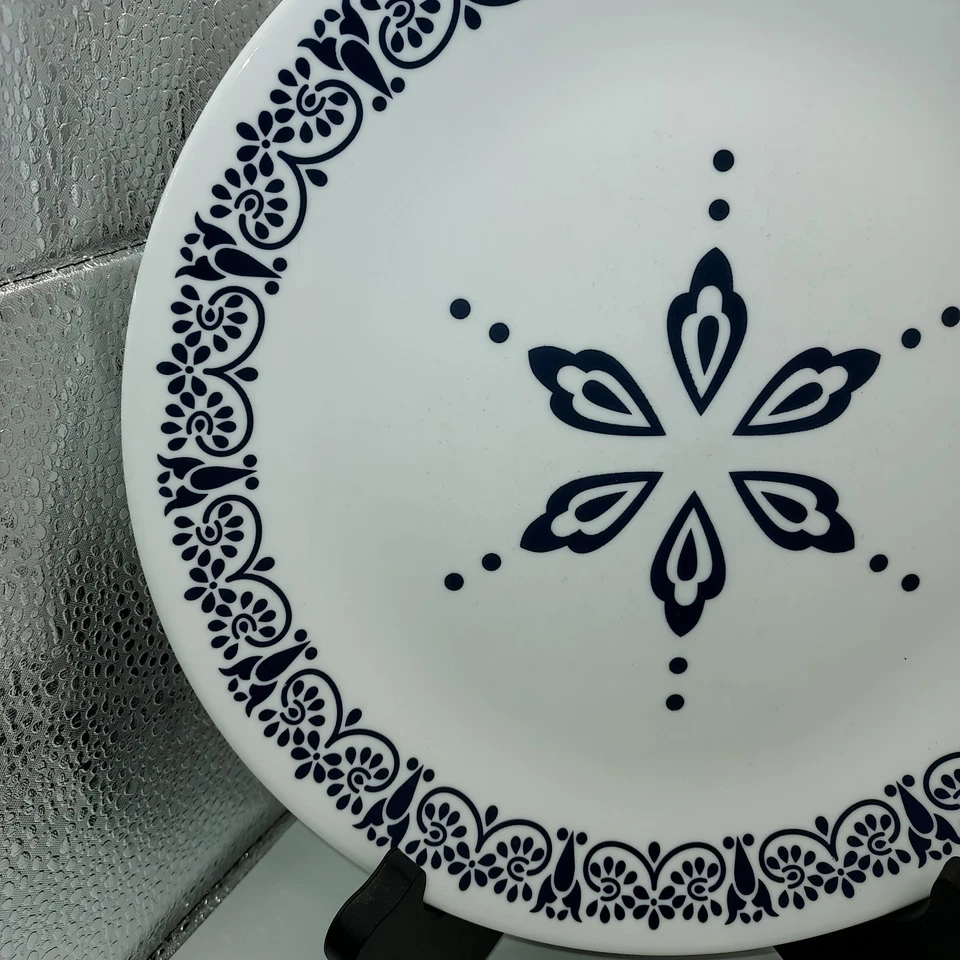 4 CORELLE Vitrelle FLORENTIA обед тарелки синий набор из 4 10,25" - Изображение 4 из 4