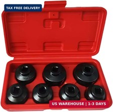 LAINLOY 7PCS 3/8" Drive Oil Filter Socket Set, Cap Wrench Removal Tool Kit Inclu