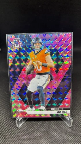 2025 Panini Mosaic Pink Camo Bo Nix #173