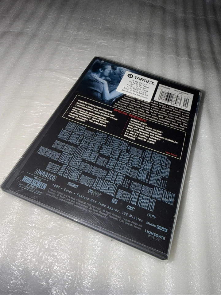 NEW Basic Instinct DVD Unrated Director's Cut Ultimate Edition Sharon Stone - Image 3 of 4
