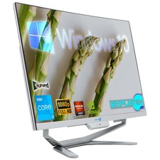 ALL IN ONE i3 24" CURVO WINDOWS 10 RAM 16 GB SSD 480 GB PC FISSO EDITING GAMING