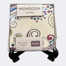 Monsoon Home Denby Cosmic Cream Coasters Set of 4 New Opened Box