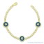 Alfred & Vincent Luck Jewelry Evil Eye CZ Charm Necklace - Sterling Silver Turkish Nazar Greek Mati Protection Evil Eye Gold Charm Fashion Necklaces & Pendants