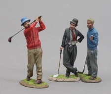 ANNOFF060 Set of 3 Golfers Charlie Chaplin, Steve McQueen, Bing - TGM Miniatures