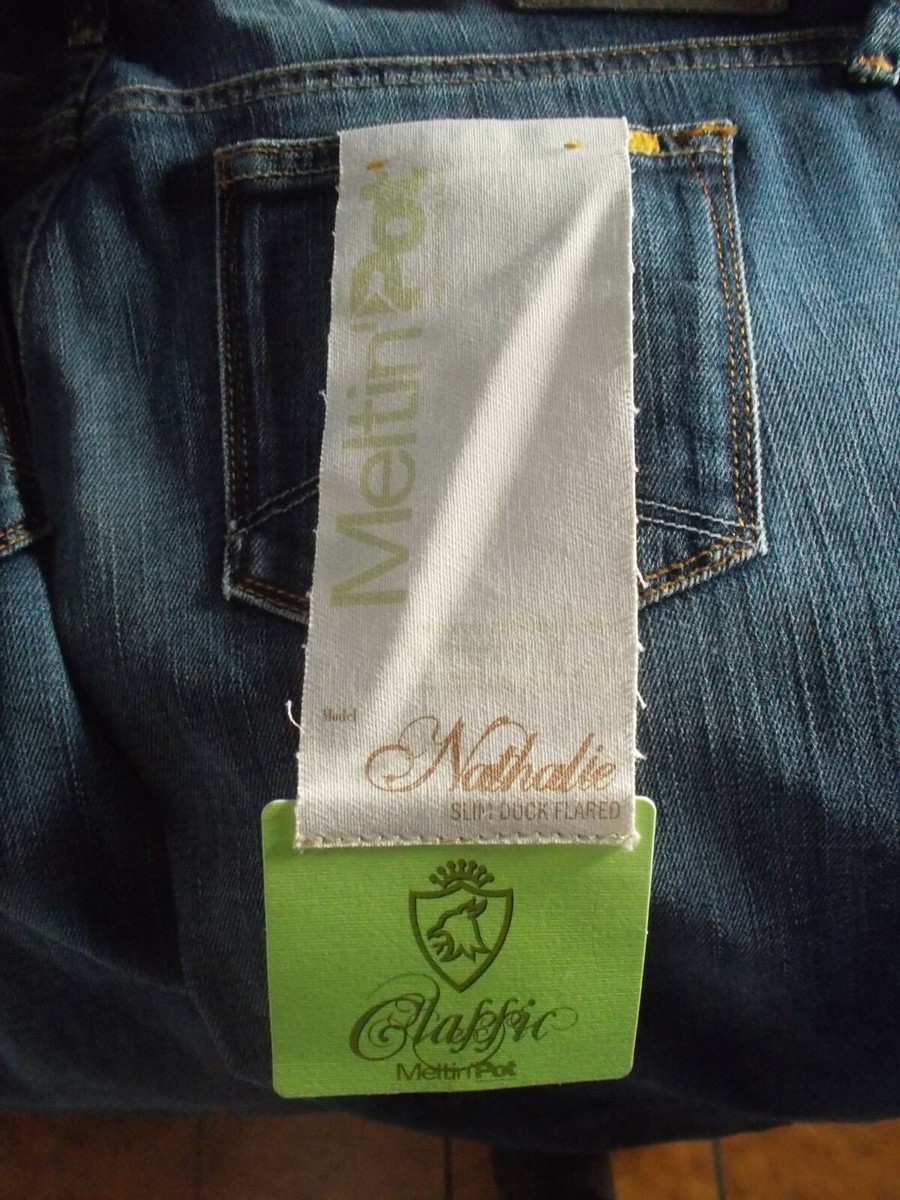 Pantalon Jeans Taille Basse MELTIN' POT NATHALIE - Taille W31 L33 (40/42), Stretch, Bleu - Neuf Avec étiquettes
