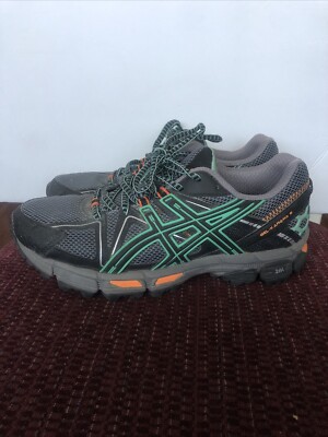 ASICS Gel-Kahana 8 Casual Black Green and Orange Women's Size 7.5 Running Shoes