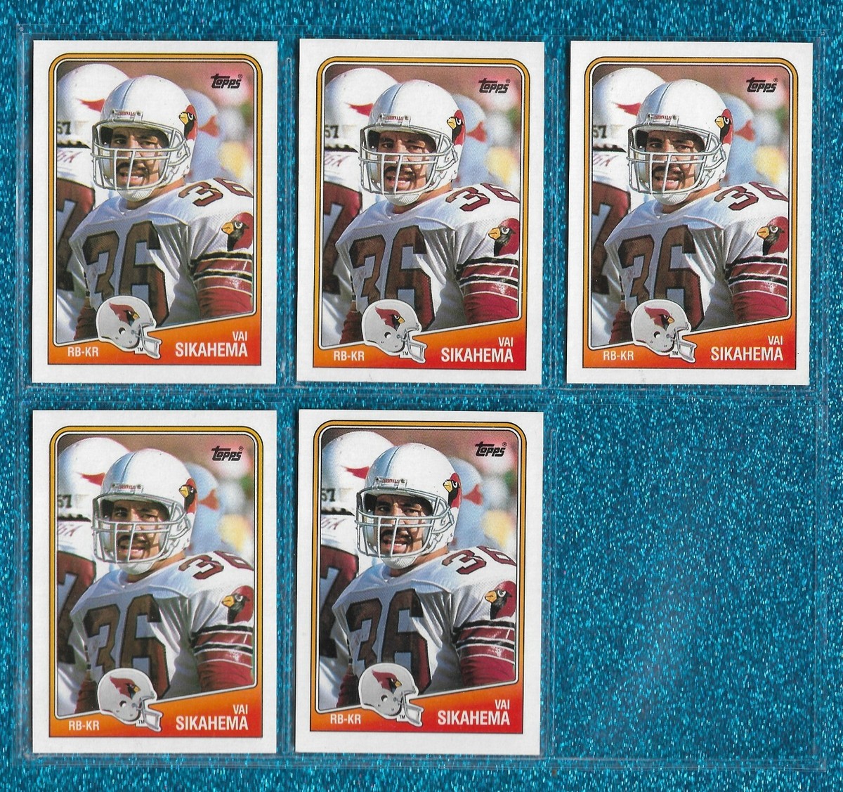 NM-MINT OR BETTER (5) CARD LOT 1988 TOPPS #252 VAI SIKAHEMA