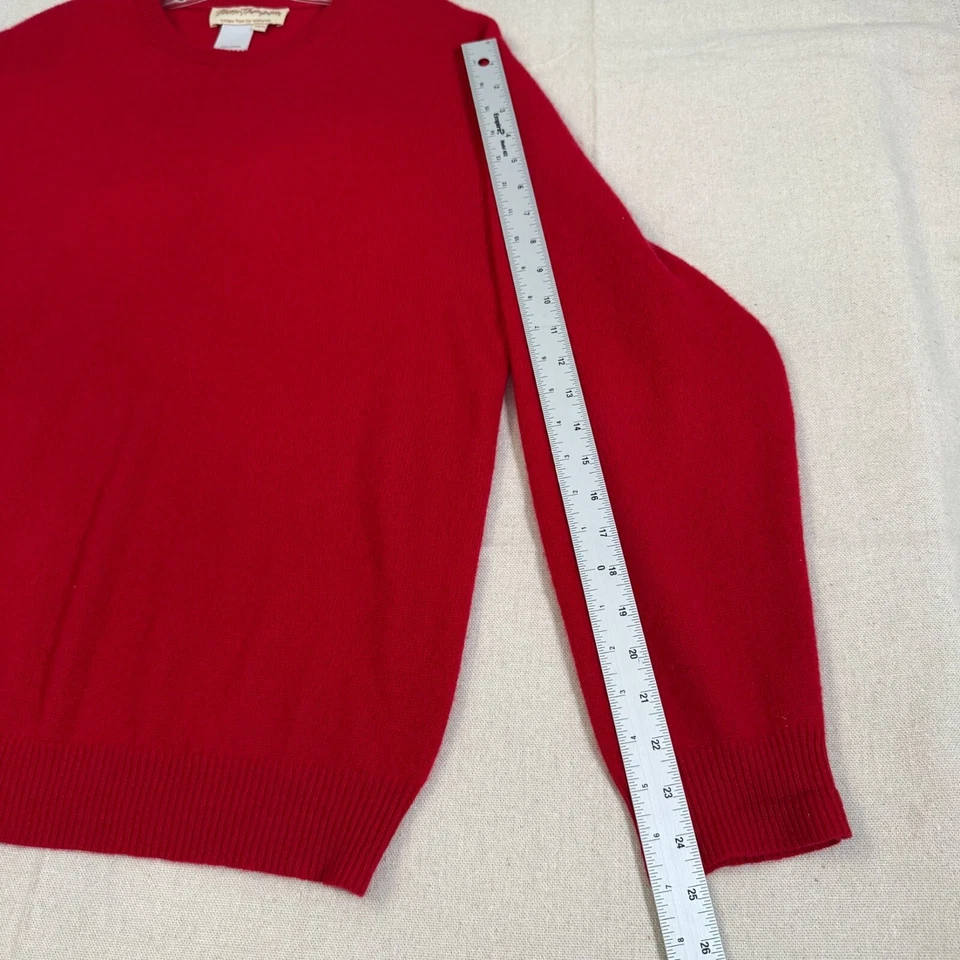 Suéter Pullover Norm Thompson Rojo 100% Cachemira Cuello Redondo M Foto 4 de 4