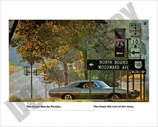 1968 Pontiac GTO On Woodward Magazine Advertisement Promo Ad 8x10 Photo