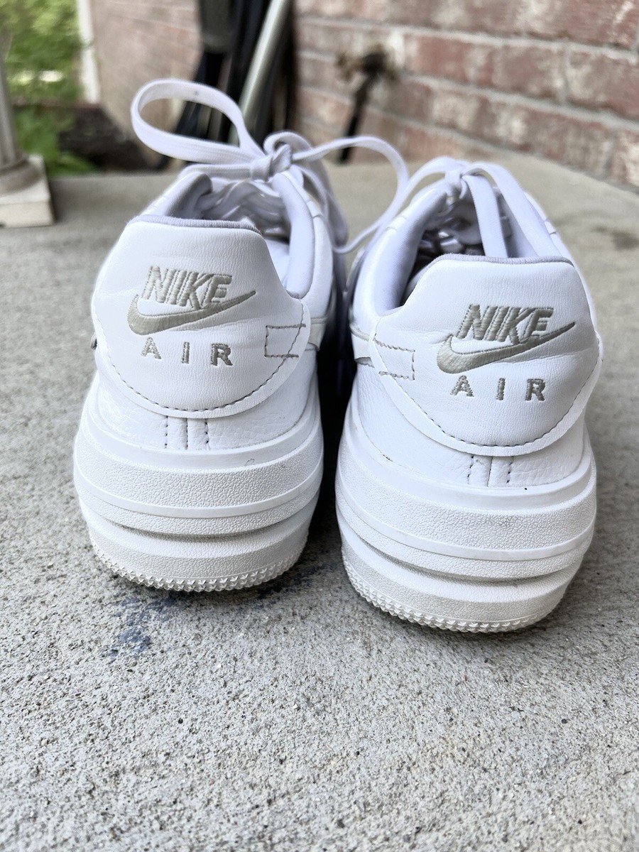 Size 8 - Nike Air Force 1 PLT.AF.ORM Triple White W | eBay