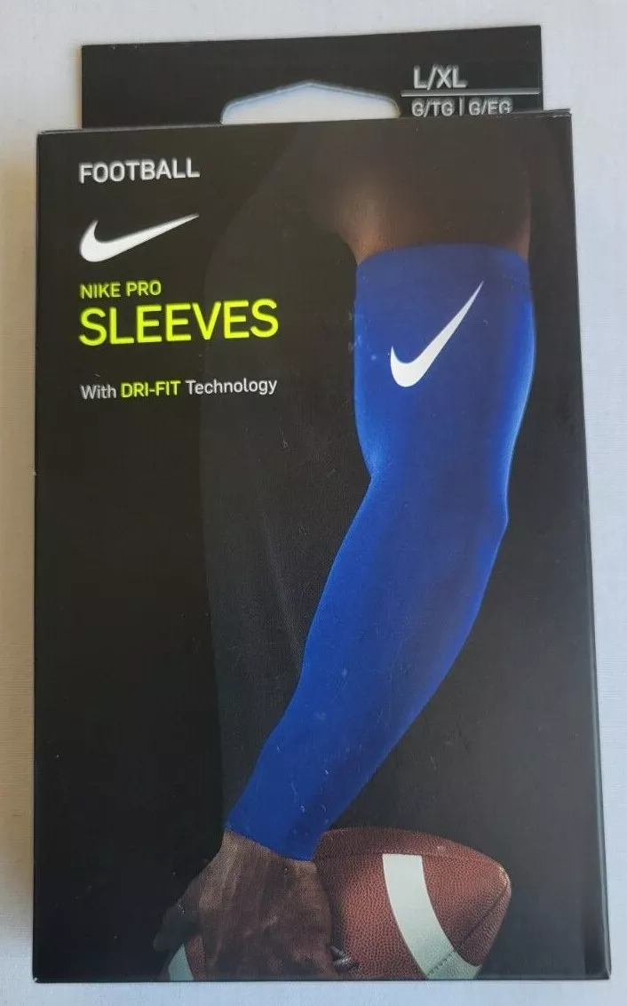 Unisex Size L XL Bleu Nike Pro Dri Fit Football Arm Sleeves eBay