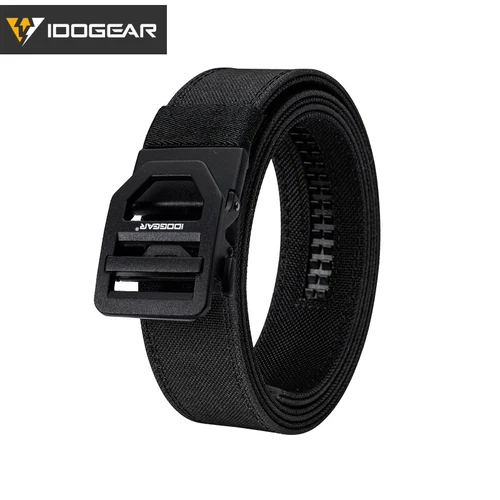 IDOGEAR Tactical Belt with Metal Buckle 1.5 Inch Adjustable Sturdy CCW Belt BK