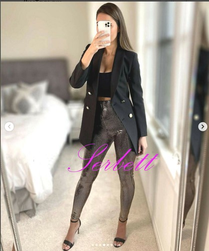 ZARA NEW WOMAN HIGH-WAIST SPARKLY 