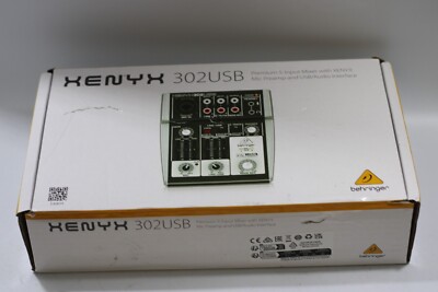 Behringer Xenyx 302USB 5-Input Small Mixer Compact Sound 302 USB Audio Neu in OVP