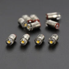 10pcs Warm White LED 5mm Screw Bulb E5 E5.5 12V HO TT N Scale  E501