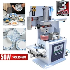 2200pcs/H Pneumatic Pad Printing Machine with Sealed Ink Printer Cups inch 4x10"