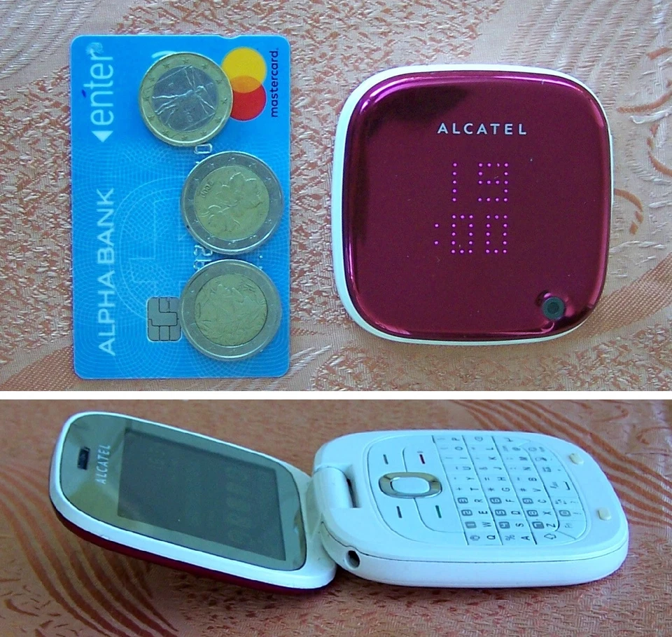 Extrem Rare Alcatel OT-810 Glamour QWERTY Flip Mobile Phone – ΝΟ 808 7280 makeup - Image 2 of 4