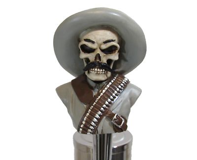 Poncho Villa Sports Bar Beer Tap Handle Kegerator Resin Zombie