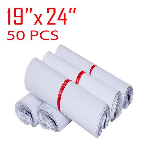 Lot 50 19"x24" 2. Mil Poly Versandtaschen Versandtaschen Umschläge Verpackung Premium Tasche