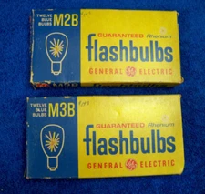 GE Photo Flashbulbs M2B & M3B Two Vintage Boxes READ Description