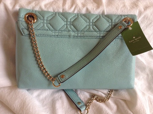 Kate Spade Astor Court Cynthia Blue Hydrang Quilted Leather Purse WKRU3571 - Bild 3 von 5