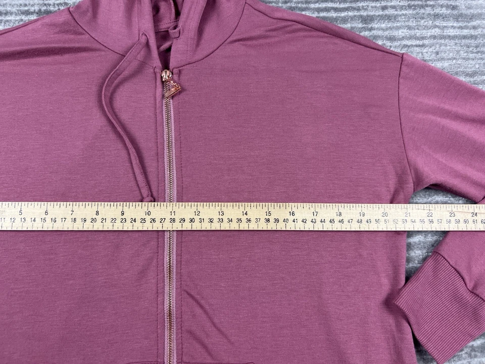 Sudadera con Capucha Cato Live Well Lounge Para Mujer Pequeña Rosa Cremallera Completa Mezcla de Poliéster Informal Foto 4 de 4