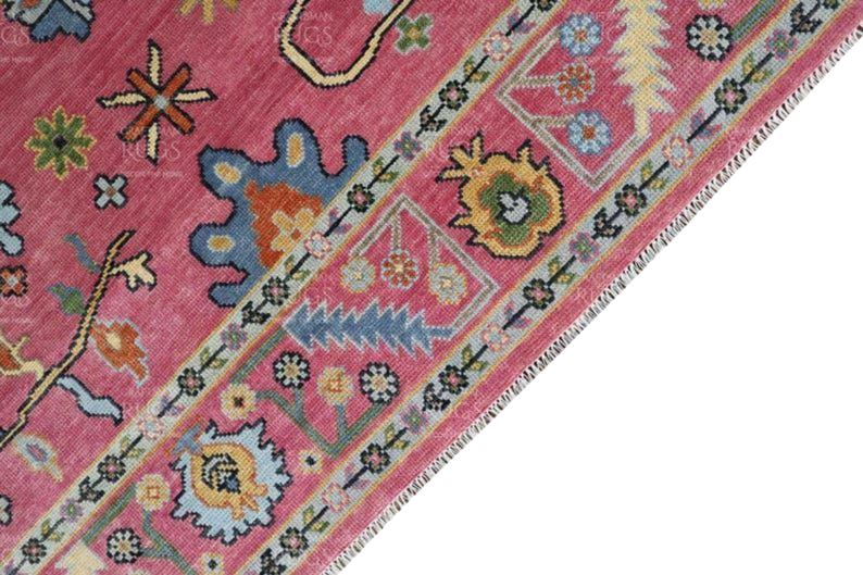 Jaipur Tapis touffeté à la main en laine turbée Rouge/bleu 9 x 14 cm