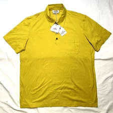 NWT Hermes Buttoned Polo Shirt with Front Pocket - Size XL - Lime - MSRP $530