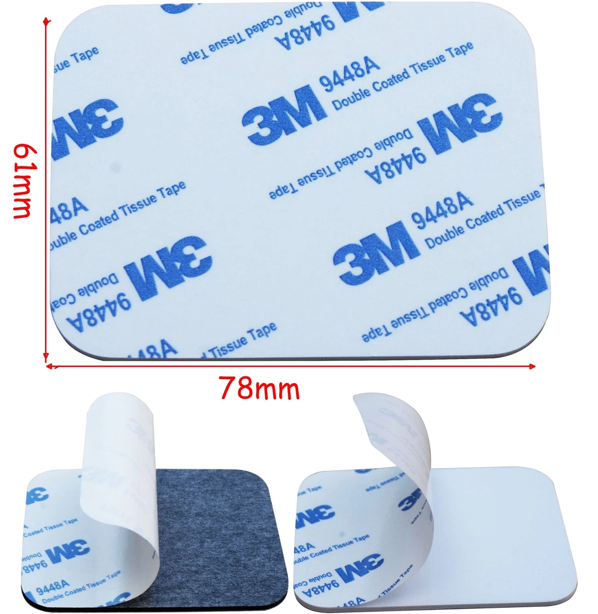 Almohadillas de espuma EVA autoadhesivas blancas y negras de doble cara ~ 2 mm y 3 mm de grosor