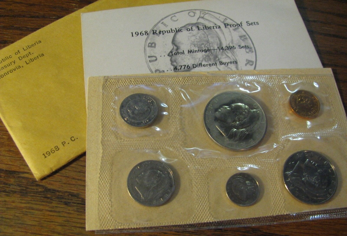 THE PEPUBLIC OF LIBERIA PROOF SET 1978年度リベリア共和国貨幣