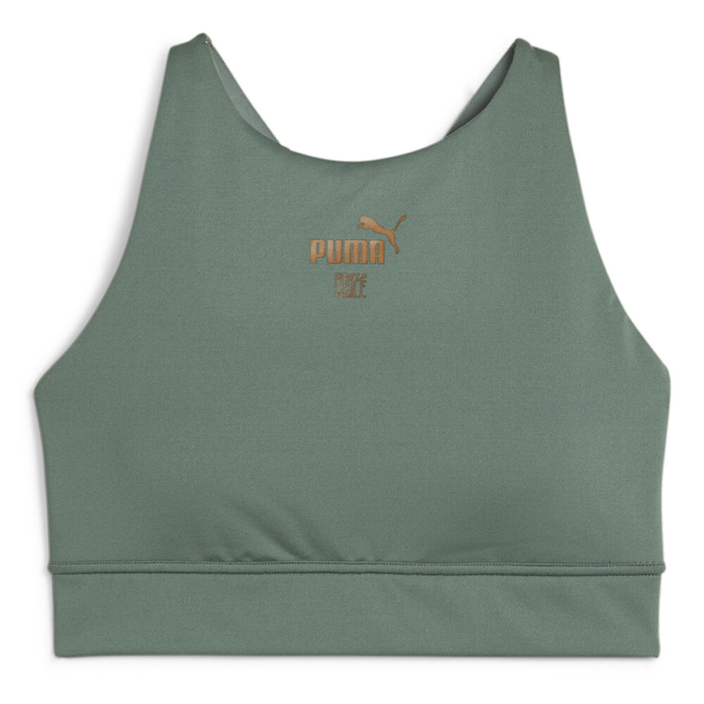 Спортивный бюстгальтер для бега Puma Pwr X First Mile Женский зеленый 52496744
