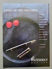 1989 Waterman Man 100 F&uuml;llhalter Federhalter F&uuml;ller Vintage Ad Werbung Reklame
