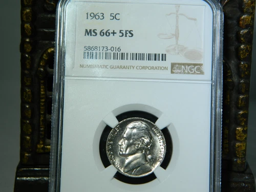 1963 Jefferson Nickel ~ NGC MS66 + 5FS ~ GEM T at $1375.00 on NGC!!!!